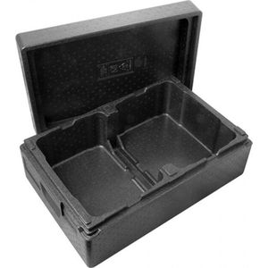 Thermo Future Box Ice Cream + 2 transportboxen, warmhoudbox en isolatiebox met deksel, thermobox van EPP (geëxpandeerd polypropyleen), zwart, 2 x 10 liter koelbox