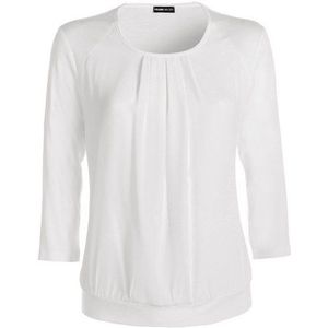 Frank Walder - Longsleeve - Wit - Effen - Halslijn: Ronde Hals