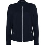 Frank Walder - Vest - Blauw - Effen - Halslijn: Opstaande Kraag