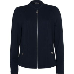 Frank Walder - Vest - Blauw - Effen - Halslijn: Opstaande Kraag