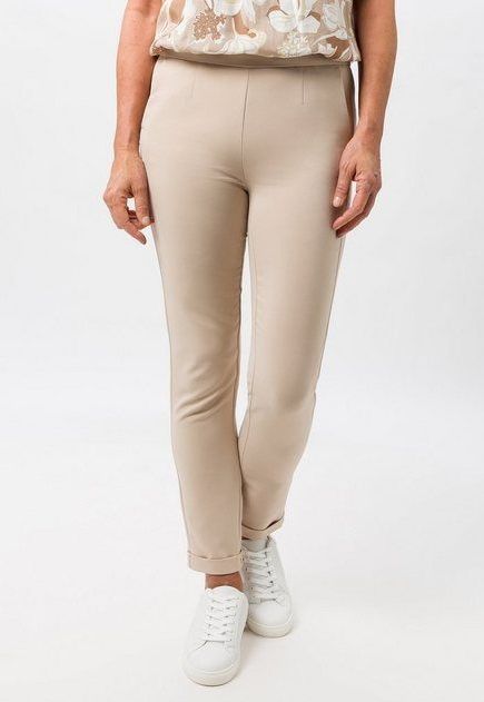 Frank Walder - Dames Broek - Beige - Slim-Fit
