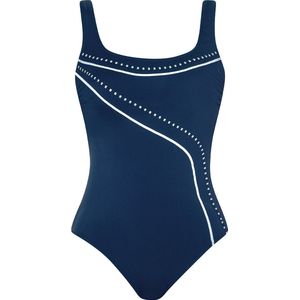 Badpak - Elegant - Zwart - Zachte Cups - Rimpeling Aan De Zijkanten