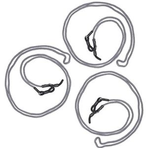 Brillenkoord/brillenband met verstelbare siliconen lus in voordeelverpakking, 3 x grijs