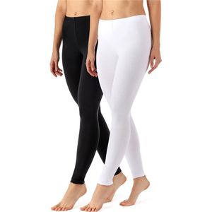 Legging - Zwart - Katoen - Comfortabele Elastische Band