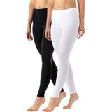 Merry Style - MS-MS10-143-LE-2Pack - Leggings - Zwart/Wit - Viscose