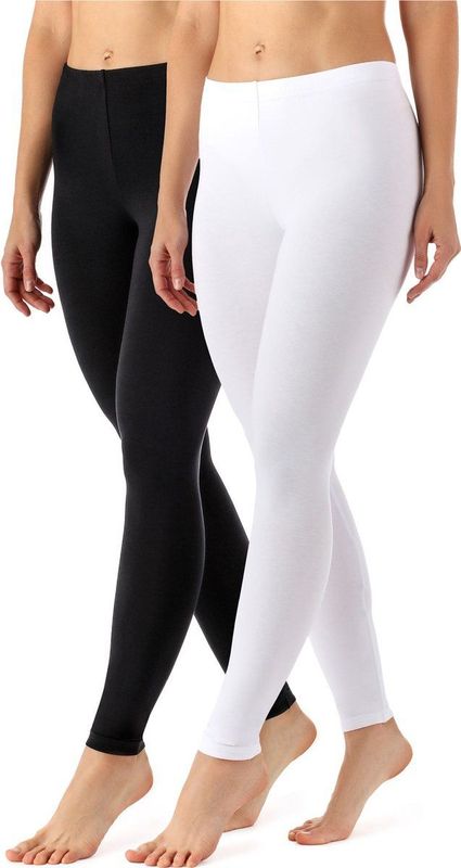 Merry Style - MS-MS10-143-LE-2Pack - Leggings - Zwart/Wit - Viscose