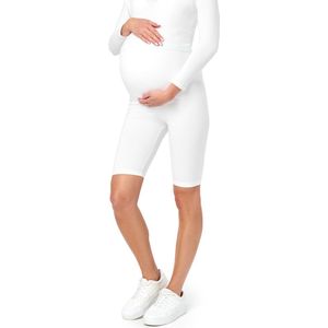 Be Mammy - BE-BE20-228-LE - Zwangerschapsleggings - Kort - Katoen - Elasthan - Wit