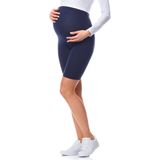 Be Mammy BE-BE20-228-LE Dames Zwangerschapsleggings - Kort - Katoen - Elasthan - Yogabroek - Marineblauw - S