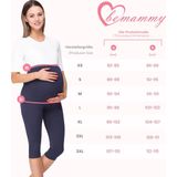 Be Mammy - BE20-229 - ZwangerschapsLeggings - Bordeauxrood - 3/4 Lengte