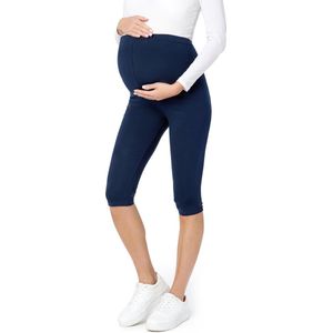Be Mammy 3/4 ZwangerschapsLeggings BE20-229 (Marinier Blauw, 4XL)