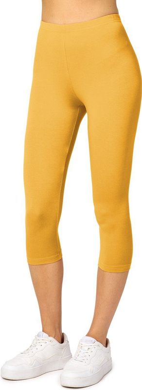 Merry Style - MS-MS10-144-LE - Capri Leggings - Geel - 3/4 Lengte - Viscose
