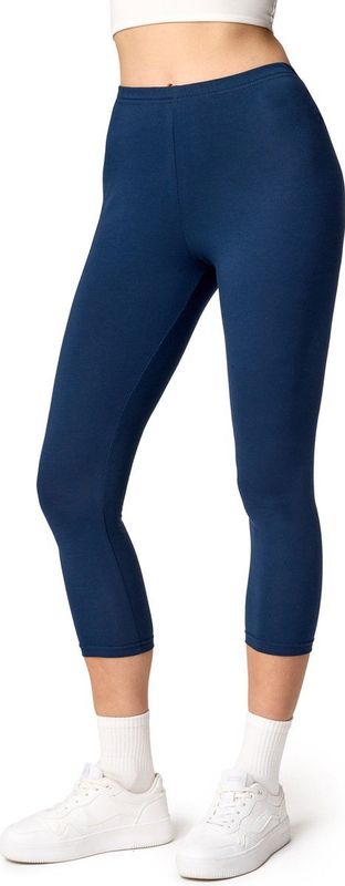 Ladeheid - LA-LA40-132-LE - Capri Leggings - Marineblauw - Dames - 3/4 Lengte - Katoen