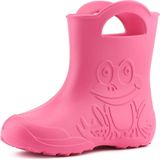 Ladeheid LA-CA-Frog Kinder Regenlaarzen - Roze - Rubber - Licht EVA