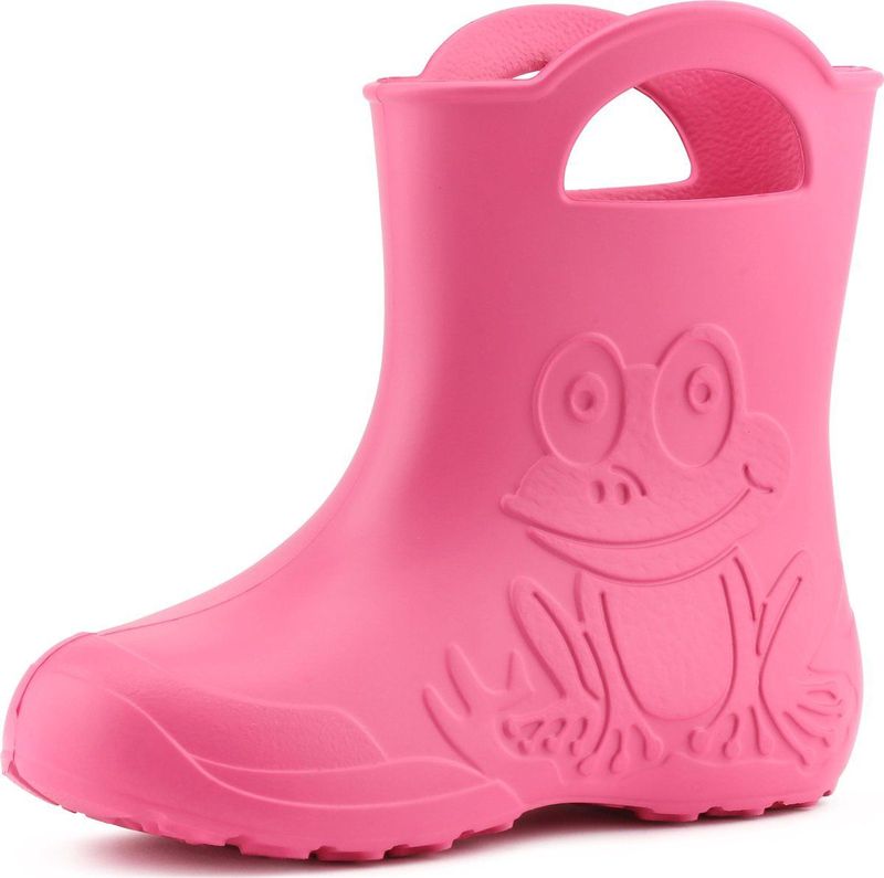 Ladeheid LA-CA-Frog Kinder Regenlaarzen - Roze - Rubber - Licht EVA