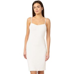 Merry Style - MS-MS10-203-UW - Onderjurk - Ecru - Viscose - Kort - V-neck - Verstelbare Spaghetti Bandjes
