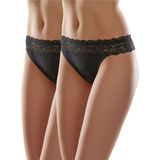 Merry Style - MS-GAB-24 - Dames Slip Onderbroek - Zwart - Katoen - 2-Pack