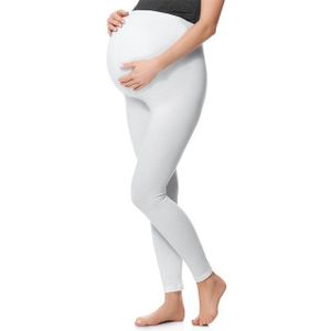 Be Mammy - BE-BE20-230-LE - Dames Zwangerschapsleggings - Wit - Katoen - Elasthan