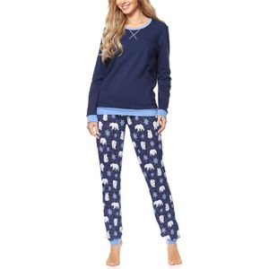 Merry Style - MS-MS10-168-PJ Pyjama - Donkerblauw - Katoen - Lange Mouwen en Broek met Zakken