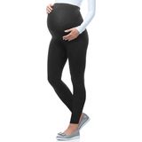 Be Mammy BE-Leggings-02 Dames Zwangerschapsleggings - Lang - Viscose - Elasthan - Grafiet