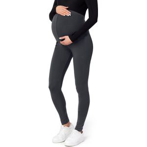 Be Mammy BE-Leggings-02 Dames Zwangerschapsleggings - Lang - Viscose - Elasthan - Grafiet