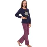 Merry Style - MS-MS10-240-PJ - Pyjama - Marineblau/Sterne - Lange Mouwen - Lange Broek - Katoen