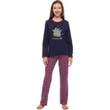 Merry Style - MS-MS10-240-PJ - Pyjama - Marineblau/Sterne - Lange Mouwen - Lange Broek - Katoen