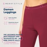 Merry Style - MS10-199 - Leggings - Bordeaux - 3/4 Sport Dames Yoga Pants
