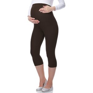 Be Mammy Vrouwen Zwangerschaps 3/4 Legging 03 (Bruin, S)