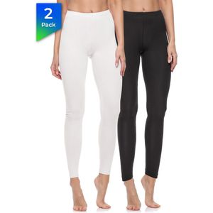 Dames Leggings - Dubbelpack - Melange - Katoen/Elastaan