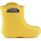 Ladeheid LA-CA-FrogWinter Kinder Regenlaarzen - Rubber - met Binnenschoen - EVA - Wasbare Binnenschoen - Geel/Grijs - 22/23