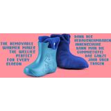 Ladeheid - LA-CA-FrogButton - Kinder Regenlaarzen - Blauw/Navy Blauw - Rubber met Binnenschoen - EVA