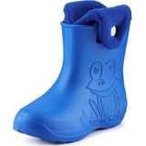 Ladeheid - LA-CA-FrogButton - Kinder Regenlaarzen - Blauw/Navy Blauw - Rubber met Binnenschoen - EVA