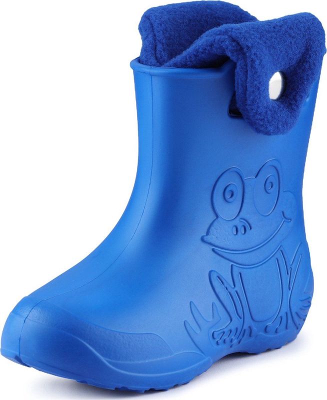 Ladeheid - LA-CA-FrogButton - Kinder Regenlaarzen - Blauw/Navy Blauw - Rubber met Binnenschoen - EVA