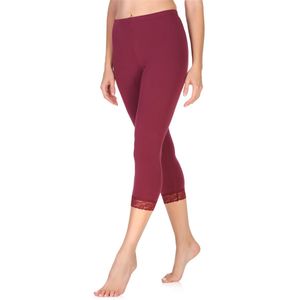 Merry Style - MS-MS10-290-LE - Capri Leggings - Wijnrood - Viscose met Kant