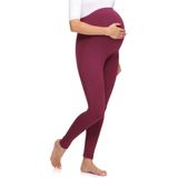 Merry Style Dames Moederschap Lange Legging van Viscose MS10-297 (Bordeaux, L)
