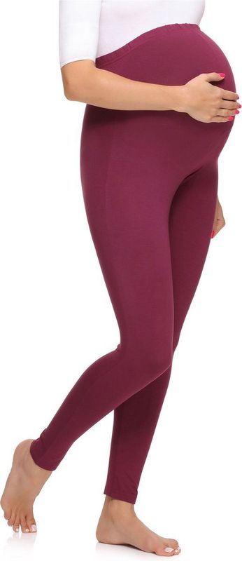 Merry Style Dames Moederschap Lange Legging van Viscose MS10-297 (Bordeaux, L)