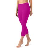 Merry Style MS-MS10-144-LE Dames Capri Leggings - Sport - Vrijetijdsbroek - 3/4 Lengte - Viscose - Sporbroek - Yogabroek - Fuchsia2 - XS