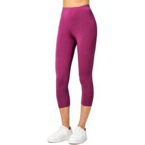 Merry Style MS-MS10-144-LE Dames Capri Leggings - Sport - Vrijetijdsbroek - 3/4 Lengte - Viscose - Sporbroek - Yogabroek - Fuchsia2 - XS