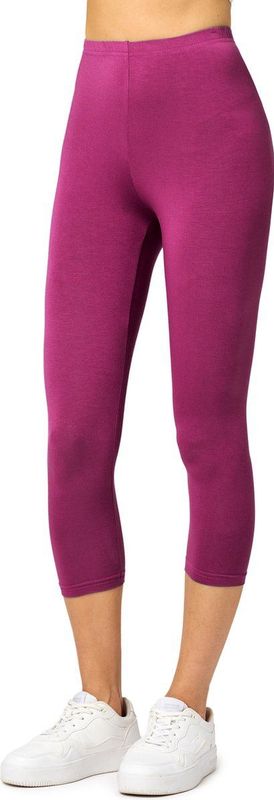 Merry Style MS-MS10-144-LE Dames Capri Leggings - Sport - Vrijetijdsbroek - 3/4 Lengte - Viscose - Sporbroek - Yogabroek - Fuchsia2 - XS