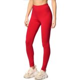 Merry Style MS-MS10-198-LE Dames Leggings - Sport - Vrijetijdsbroek - Lang - Katoen - Sporbroek - Yogabroek - Rood - M