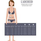 Ladeheid - Dames Badjas - Donkergrijs/Beige - 100% Katoen - Wasmachine bestendig