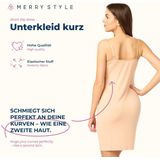 Merry Style MS-MS10-203-UW Dames Onderjurk - Nachthemd - kort - V-neck - verstelbare Spaghetti bandjes - Viscose - Zand - XL