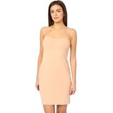 Merry Style MS-MS10-203-UW Dames Onderjurk - Nachthemd - kort - V-neck - verstelbare Spaghetti bandjes - Viscose - Zand - XL