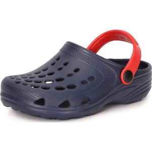 Ladeheid Clogs Kinderen - Tuinschoenen - Lichte - Kinderschoenen - Meisjes - Jongens - Marineblauw/Rood - 22/23 - LA-CA-FTKIDS