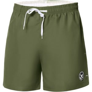 Ladeheid - LA40-198 - Zwembroek - Khaki - Sneldrogend Polyester, Mesh Binnenbroekje, Elastische Tailleband