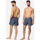 Ladeheid LA-LA40-198-SWS Heren Zwembroek - Zwemshorts - met zijzakken en achterzak - sneldrogend - met binnenslip van mesh - Koordsluiting - Polyester - Donkere jeans - S