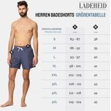 Ladeheid LA-LA40-198-SWS Heren Zwembroek - Zwemshorts - met zijzakken en achterzak - sneldrogend - met binnenslip van mesh - Koordsluiting - Polyester - Donkere jeans - S