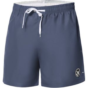 Ladeheid Heren Zwembroek Sneldrogende Sportieve Zwemshort met Mesh Binnenbroekje, Zakken, Elastische Tailleband en Koord, Voor Strand, Zwembad of Gym LA40-198” (Donkerjeans, S)