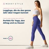 Merry Style - MS-MS10-199-LE - Capri Leggings - Kobalt - 3/4 Lengte - Katoen