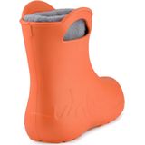 Ladeheid LA-CA-FrogWinter Kinder Regenlaarzen - Rubber - met Binnenschoen - EVA - Wasbare Binnenschoen - Oranje/Grijs - 22/23